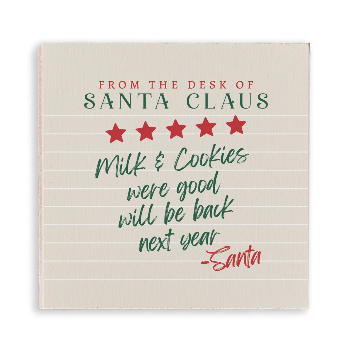 Santa Claus Milk & Cookies Magnet