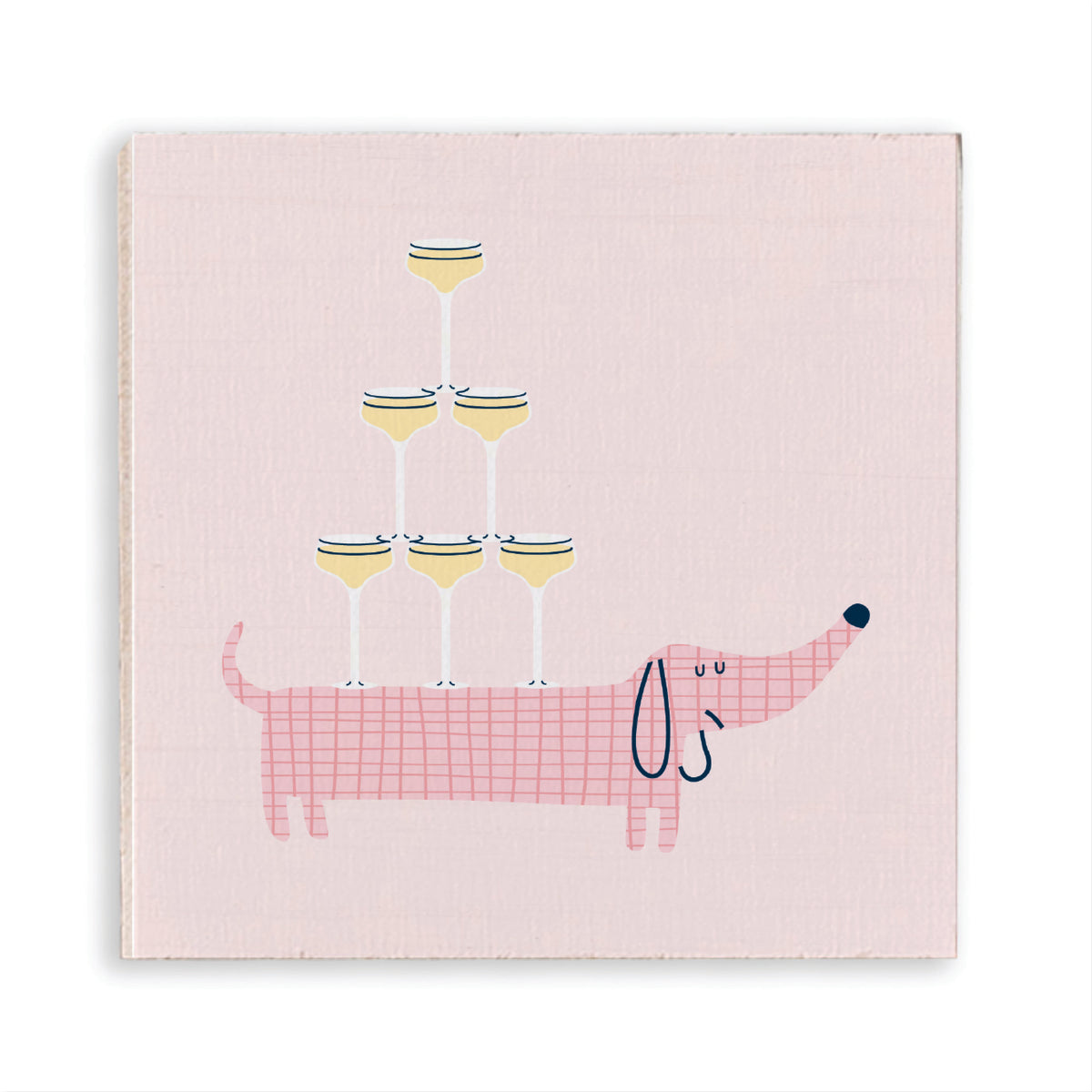 Wine-Loving Pup Magnet