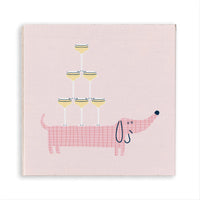 Wine-Loving Pup Magnet
