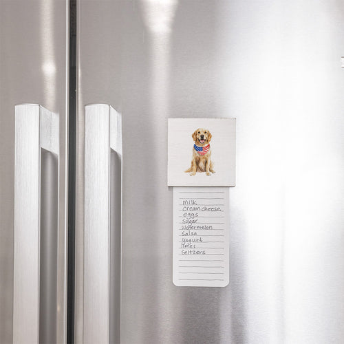 American Flag Dog Magnet