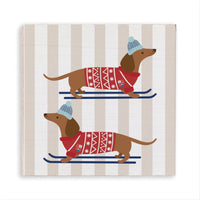 Skiing Pet Dog Magnet