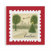 Boston Christmas Night Magnet