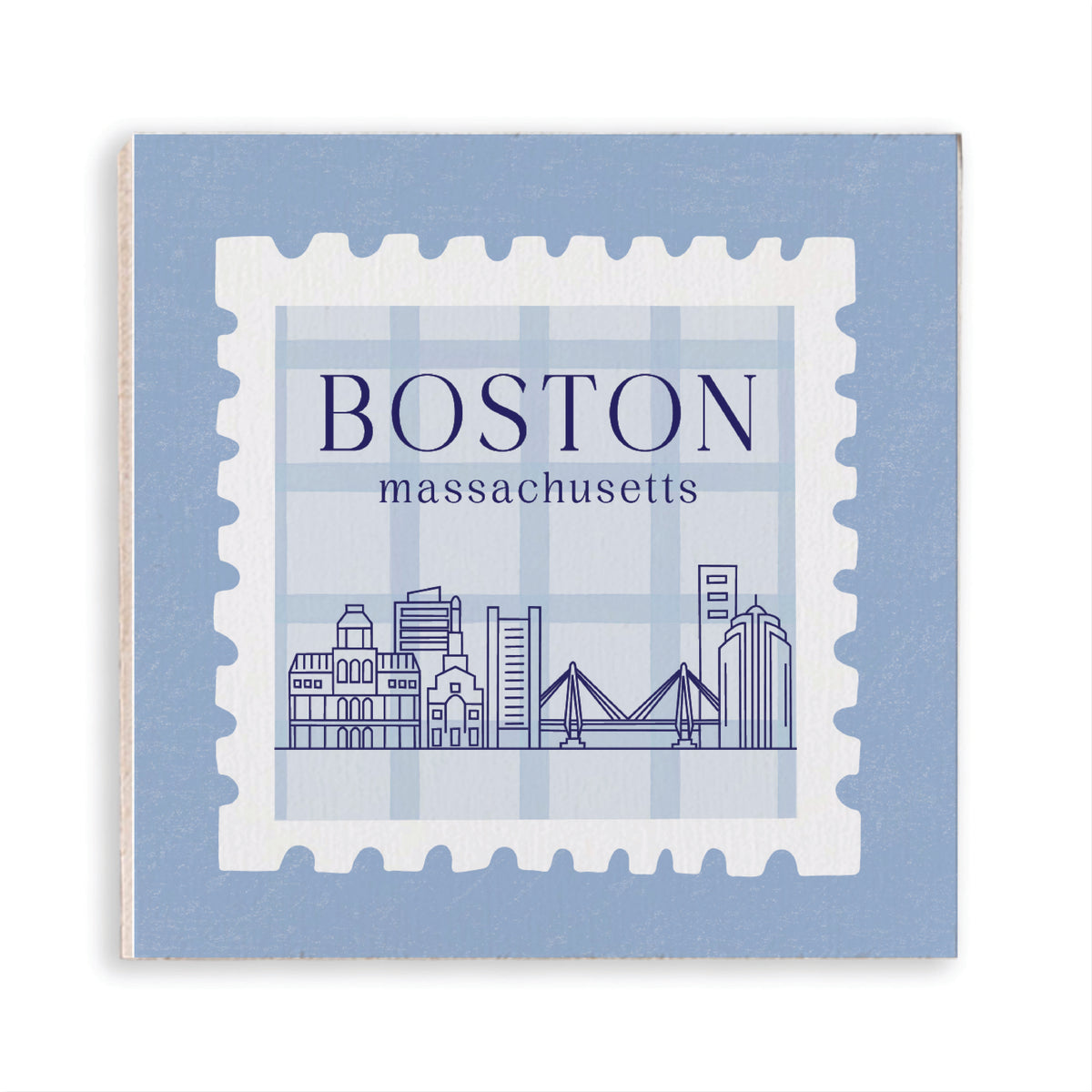 Boston Blue Stamp Magnet