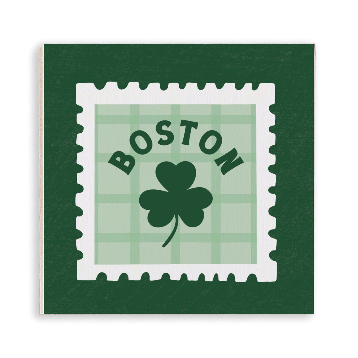 Boston Shamrock Stamp Magnet
