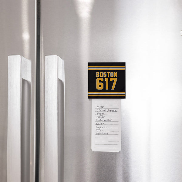 Boston 617 Black Gold Magnet