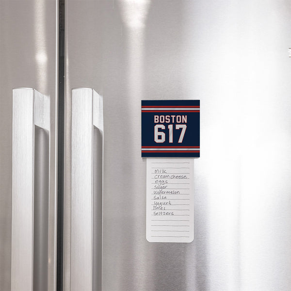 Boston 617 Blue Red Magnet