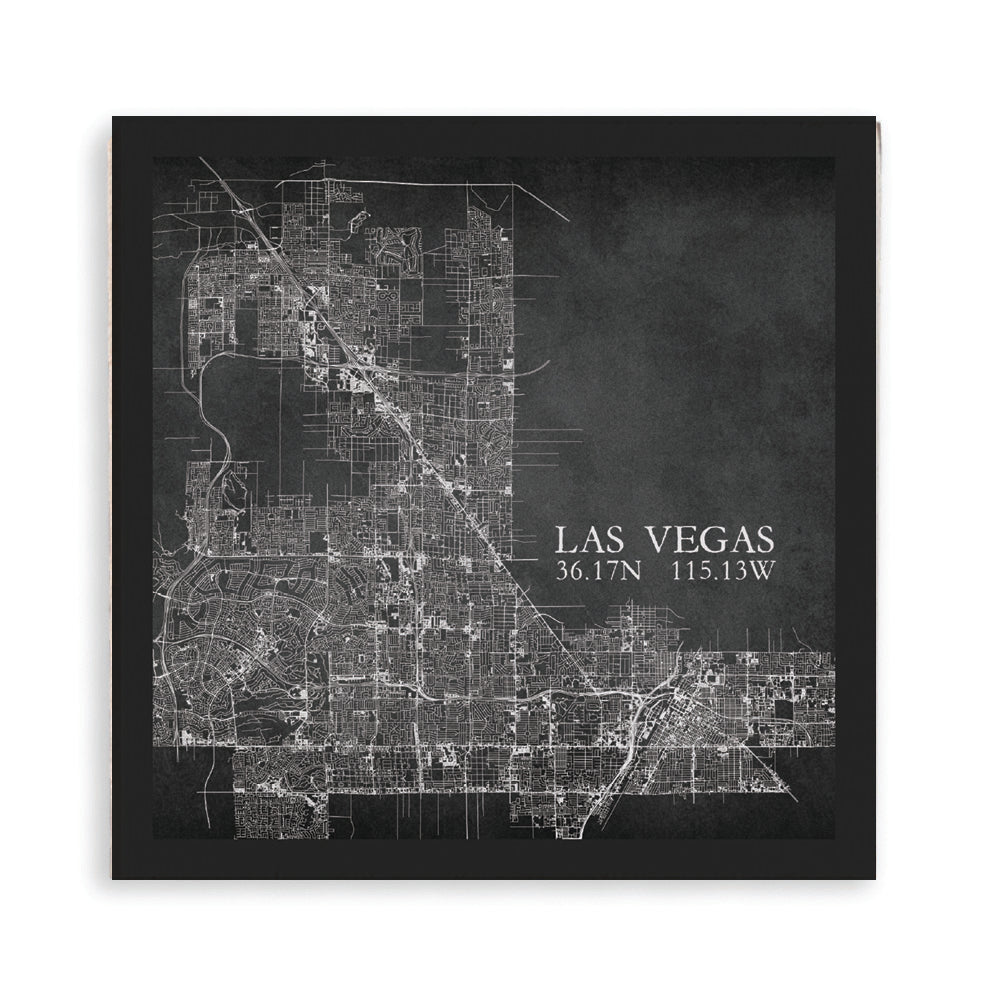 Las Vegas Charcoal City Grid Magnet