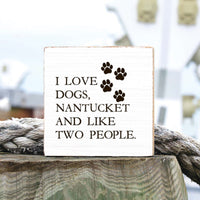 I Love Dogs Personalized Square Block Sign