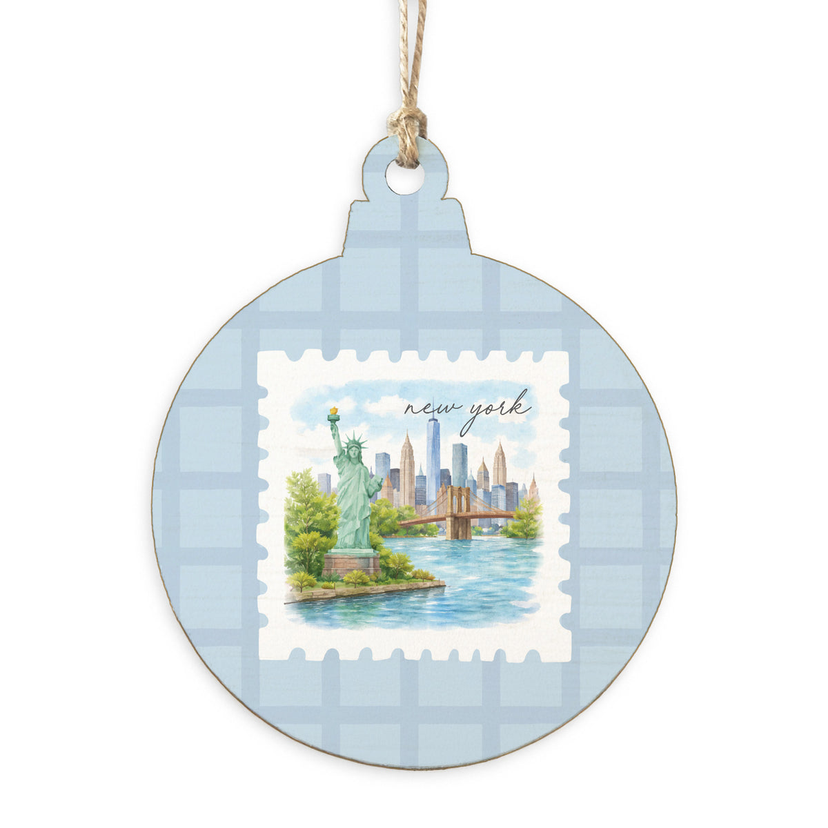 New York Stamp Ornament