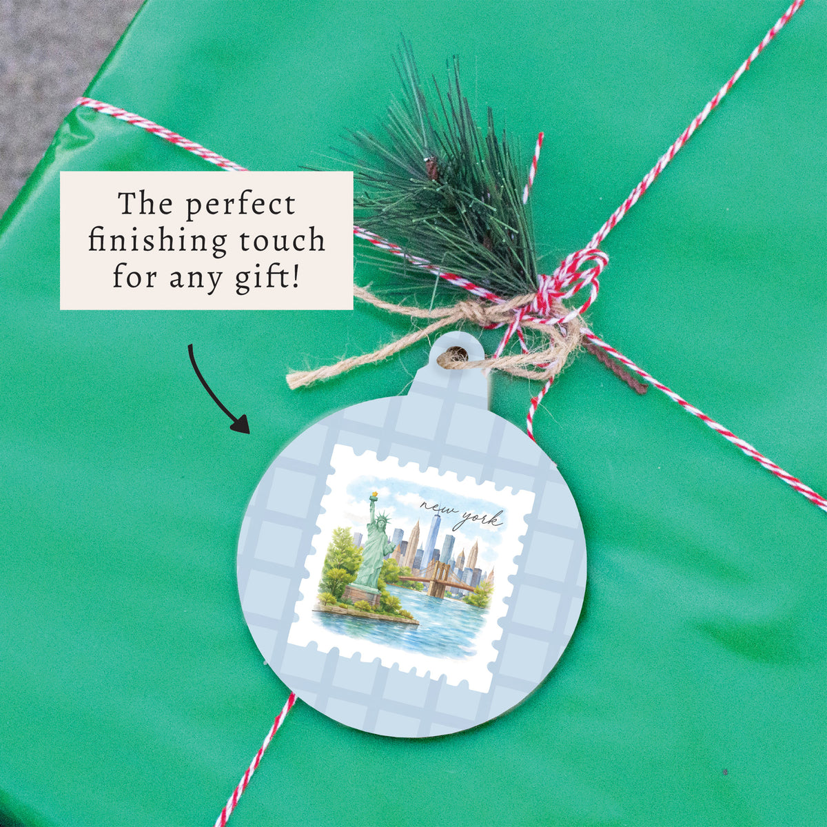 New York Stamp Ornament