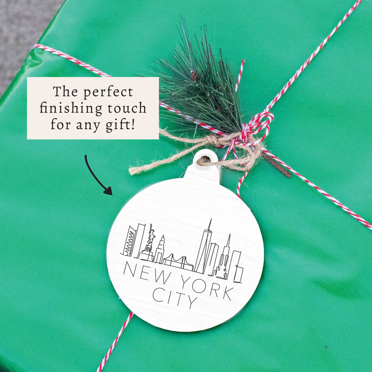 New York Line Art Ornament