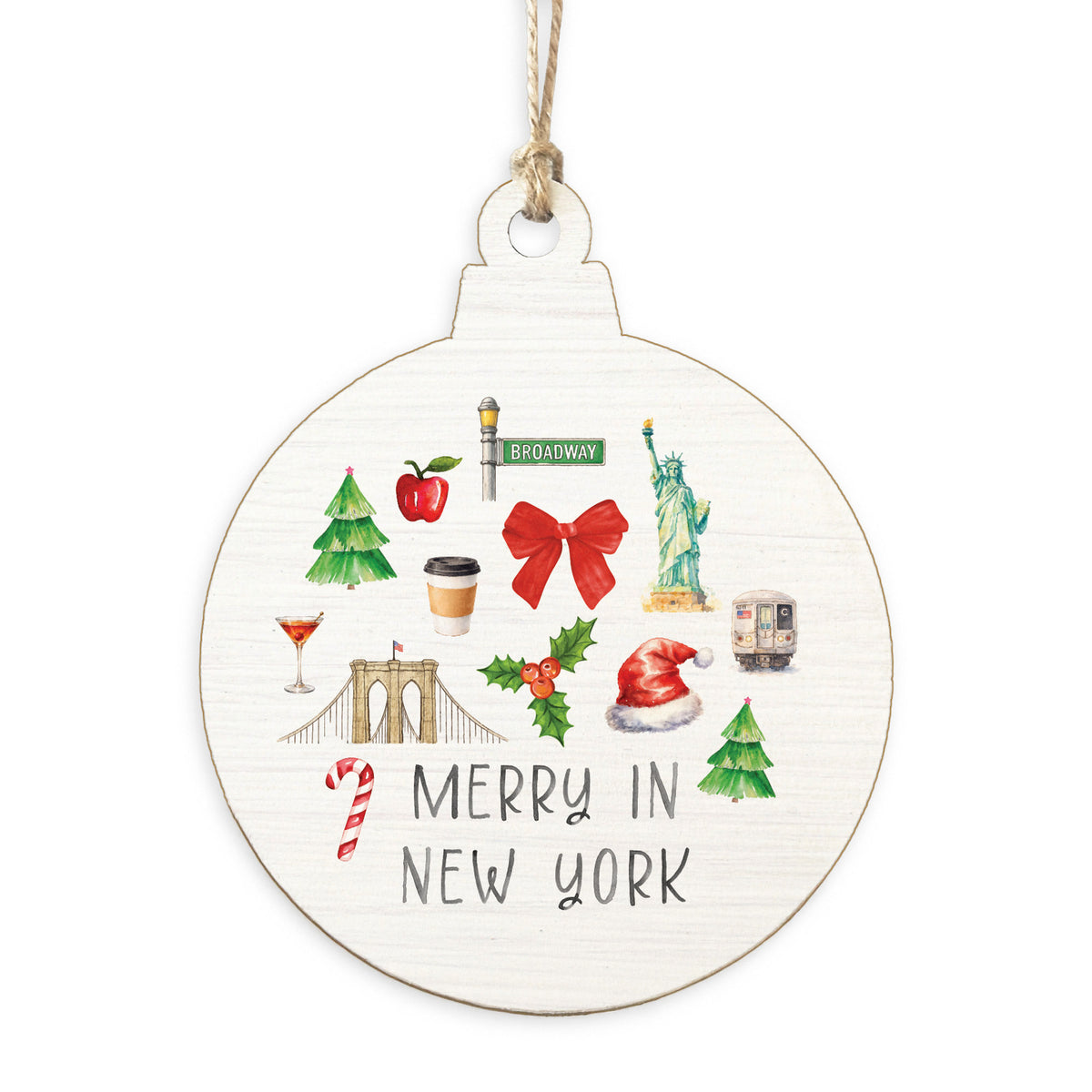 Merry In New York Icons Ornament