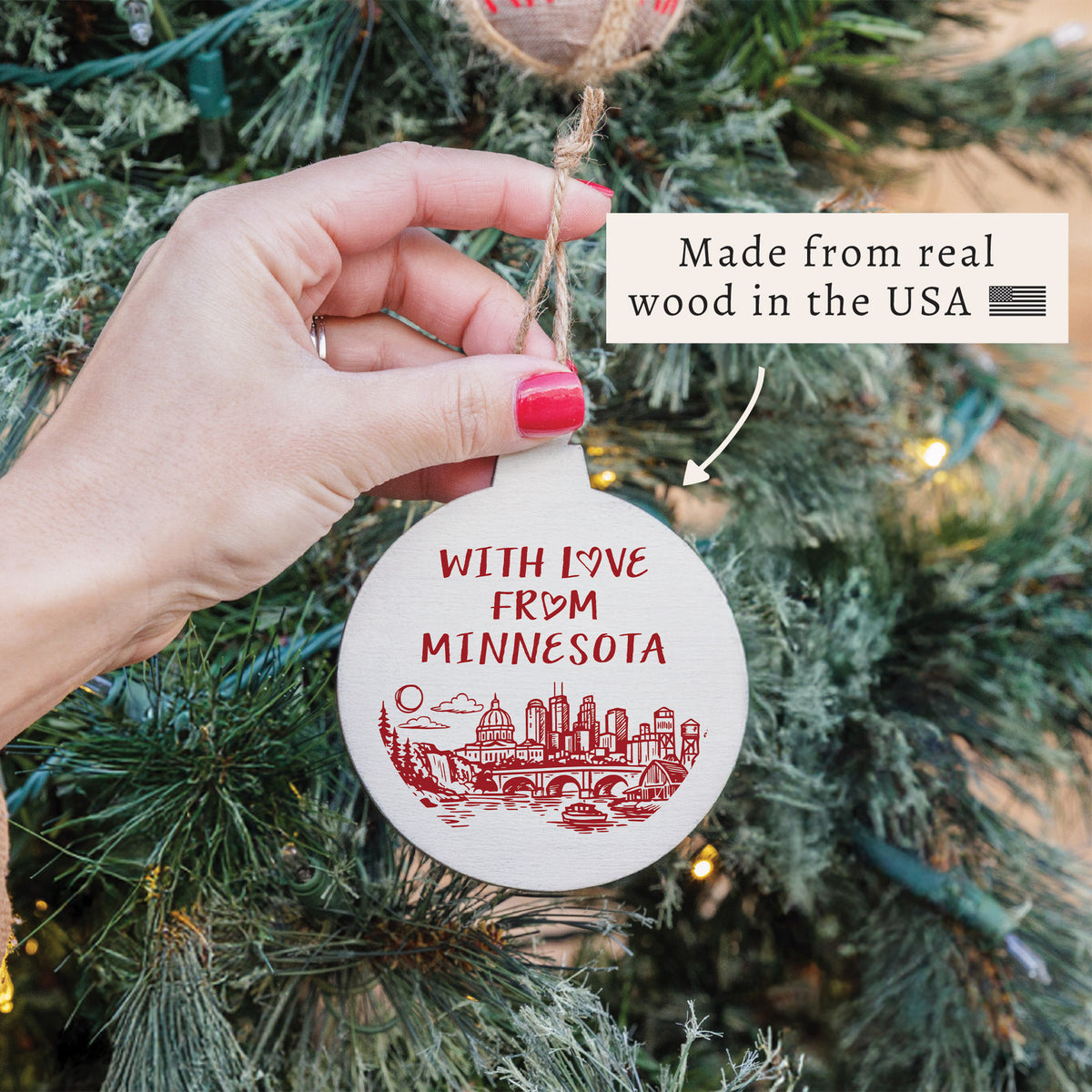 With Love From Minnesota Ornament