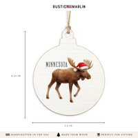 Minnesota Santa Moose Ornament