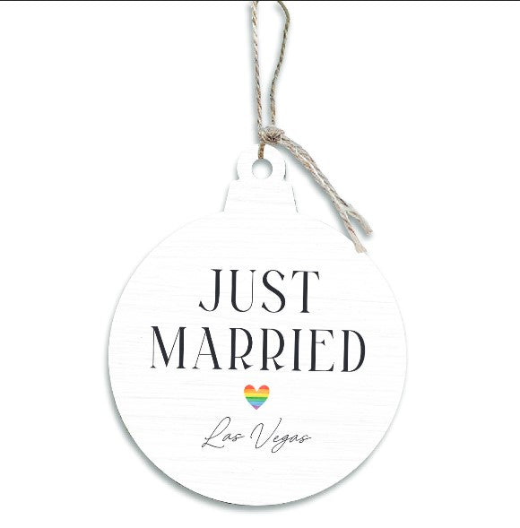 Las Vegas Just Married Pride Ornament