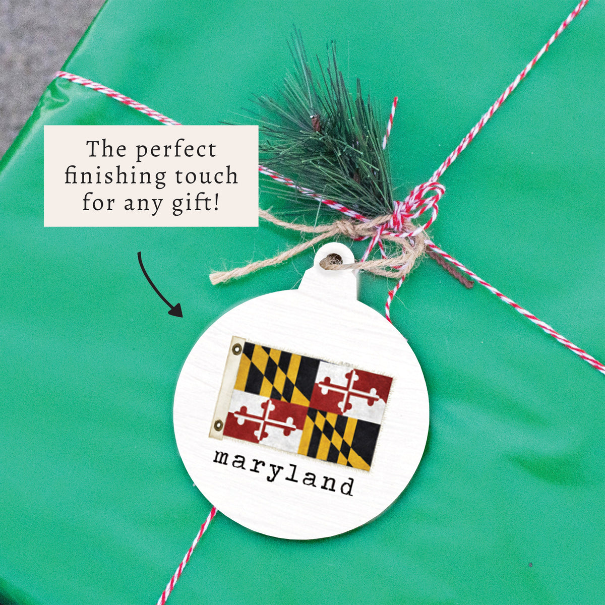 Maryland Vintage Flag Ornament