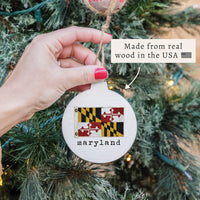 Maryland Vintage Flag Ornament