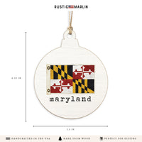 Maryland Vintage Flag Ornament