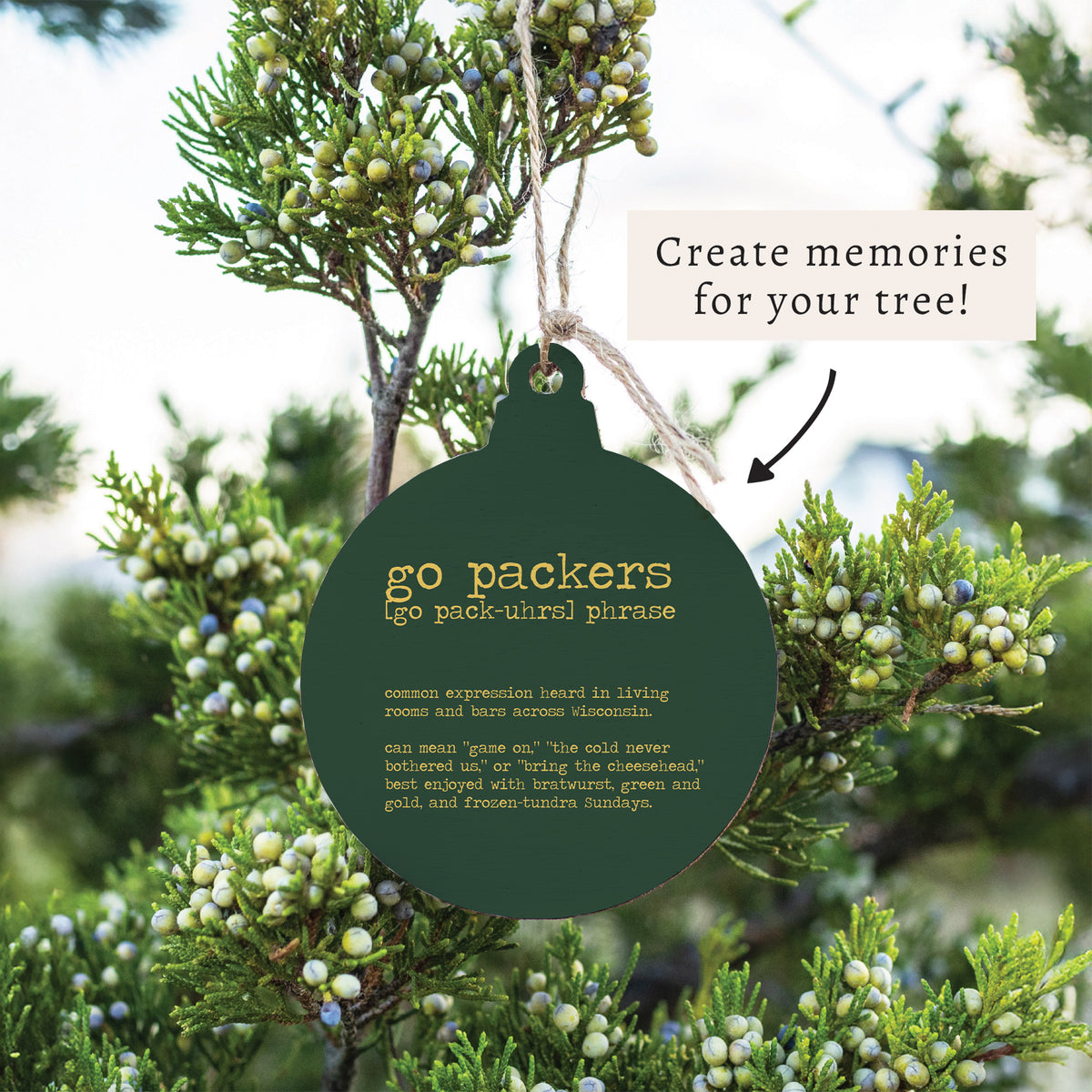 Go Packers Defintion Ornament