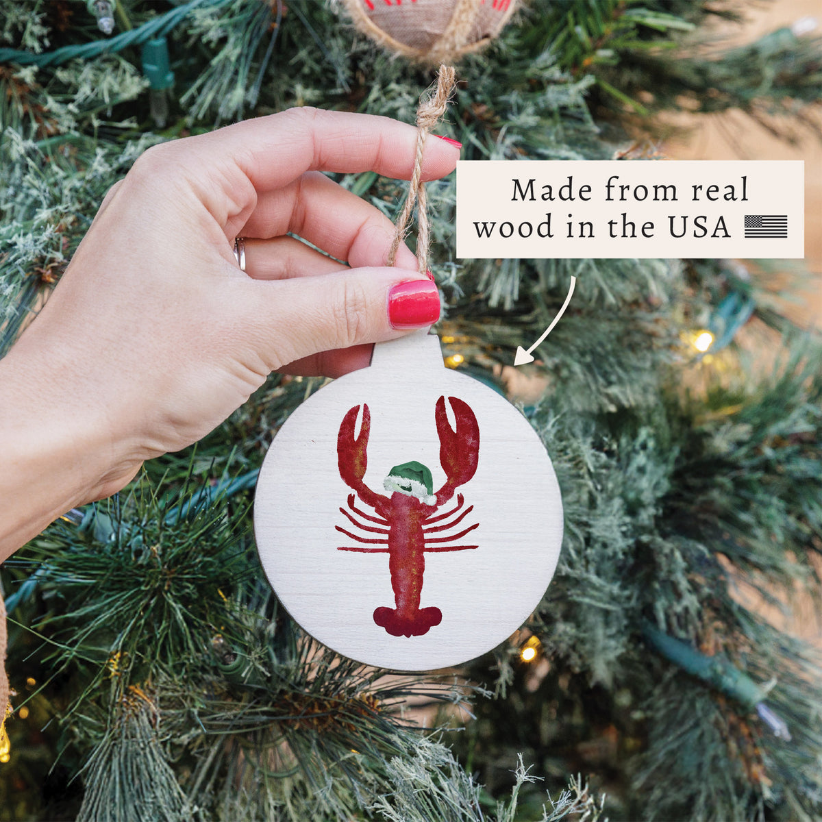 Nantucket Santa Lobster Ornament
