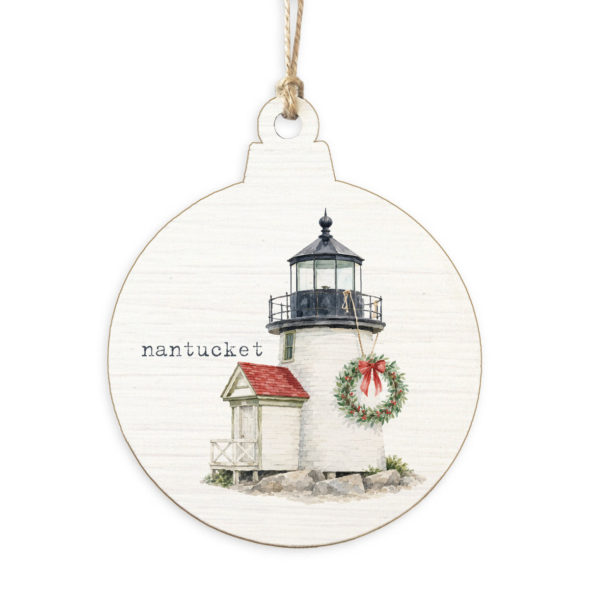 Holiday Brant Point Lighthouse Ornament