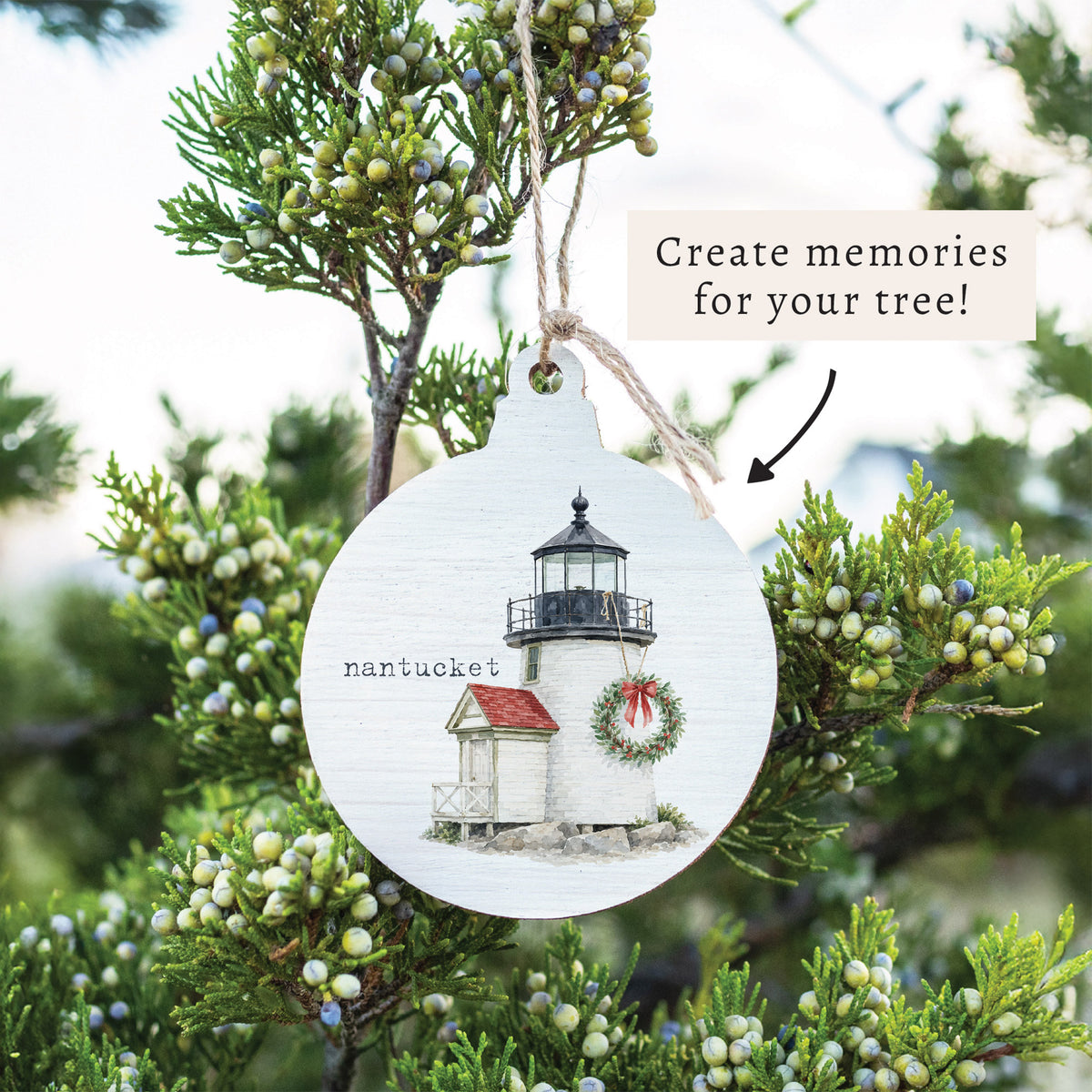 Holiday Brant Point Lighthouse Ornament