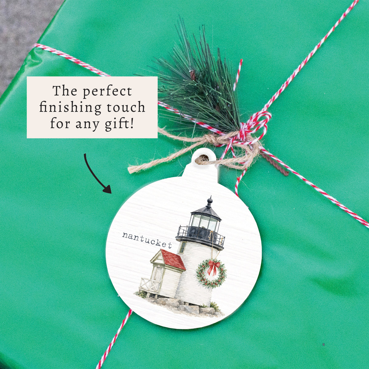 Holiday Brant Point Lighthouse Ornament