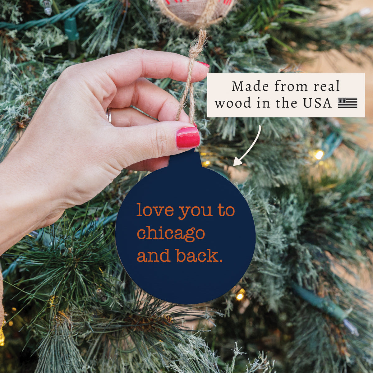 Love You To Chicago Ornament