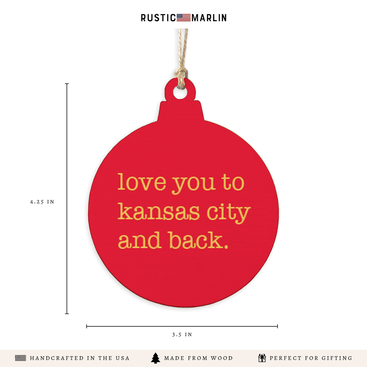 Love You To Kansas City Ornament