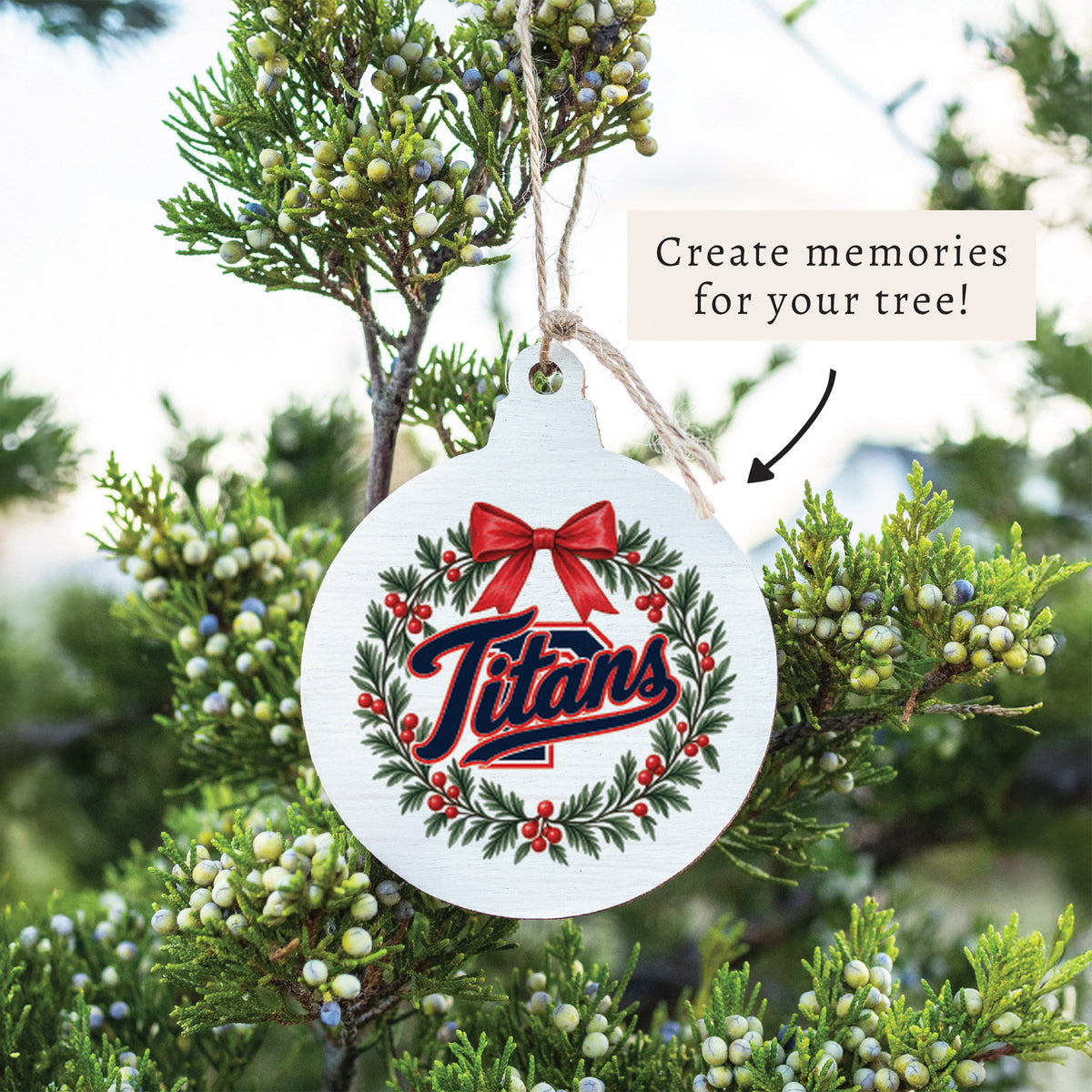 Titans Holiday Wreath Ornament