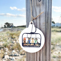 Dogs Ski Lift Ornament