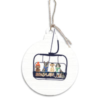 Dogs Ski Lift Ornament