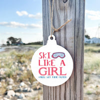 Ski Like A Girl Ornament