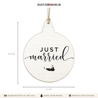 Just Married Nantucket Ornament