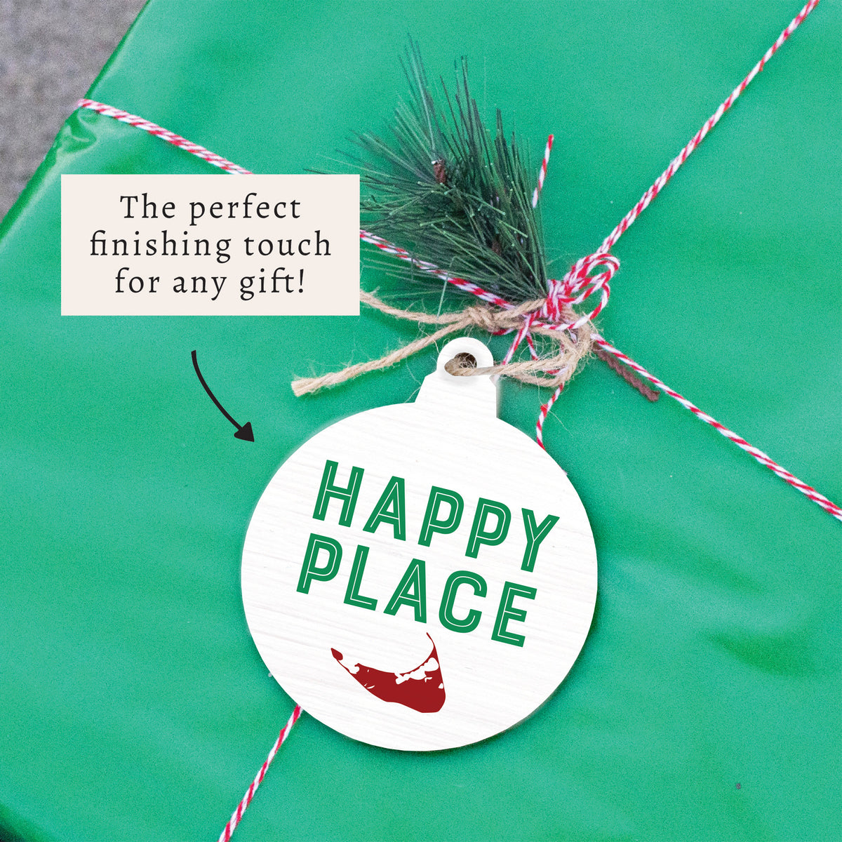 Nantucket Happy Place Ornament