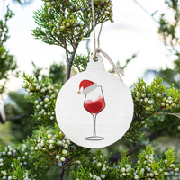 Santa Wine Ornament