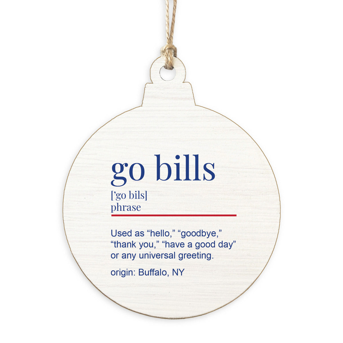 Go Bills Definition Ornament