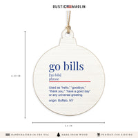 Go Bills Definition Ornament