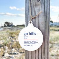 Go Bills Definition Ornament