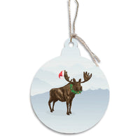 Santa Moose Ornament