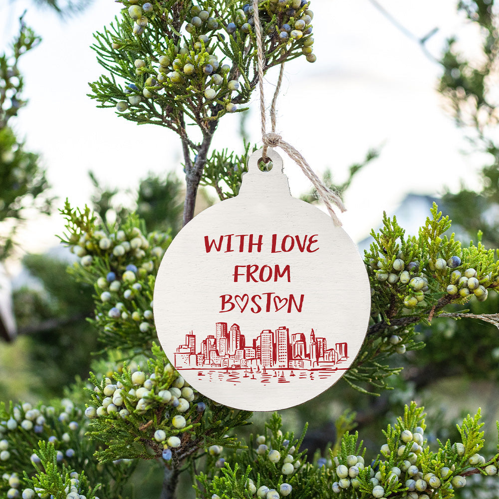 With Love from Boston Bulb Ornament