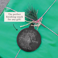 Boston Charcoal City Grid Ornament