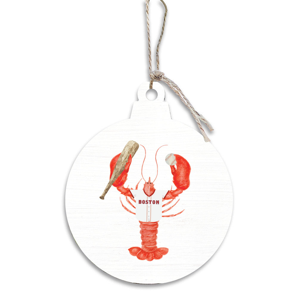Boston Baseball Lobster Ornament
