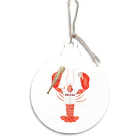 Boston Baseball Lobster Ornament