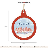 Boston Snow Ornament
