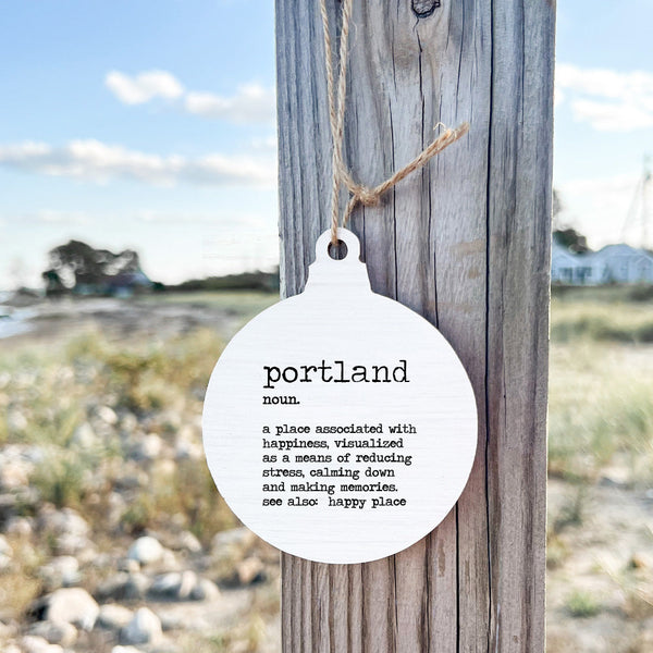 Happy Place Definition Personalized Ornament