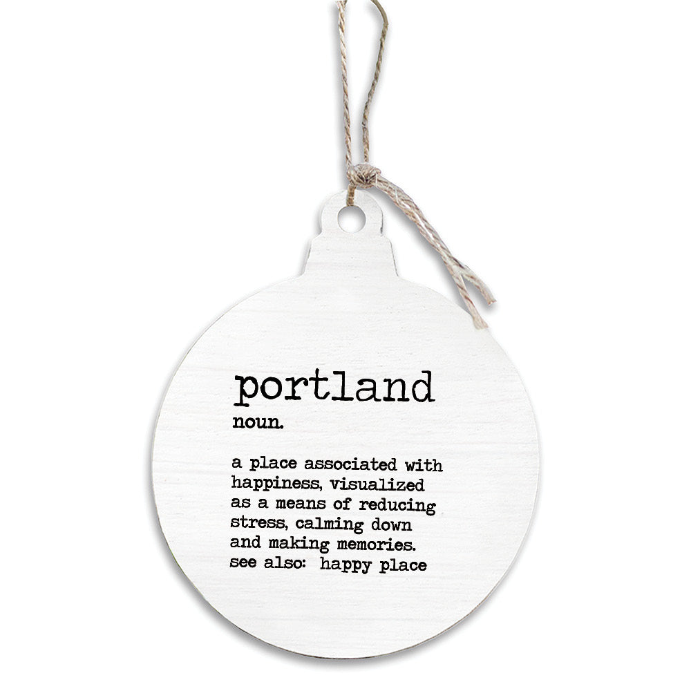 Happy Place Definition Personalized Ornament