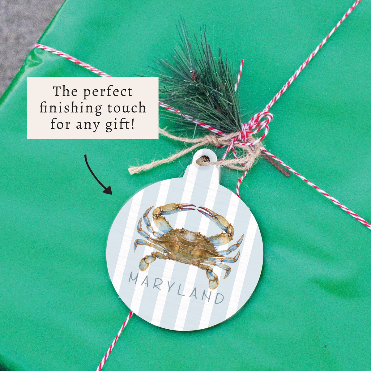 Maryland Striped Crab Personalized Ornament