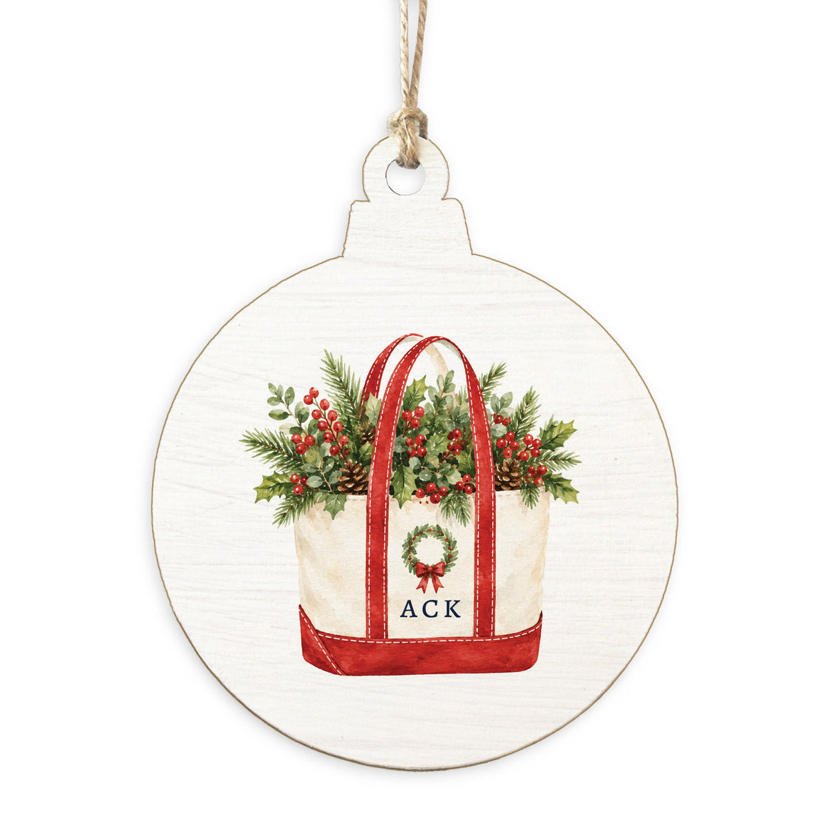 Christmas Boat Tote Personalized Ornament