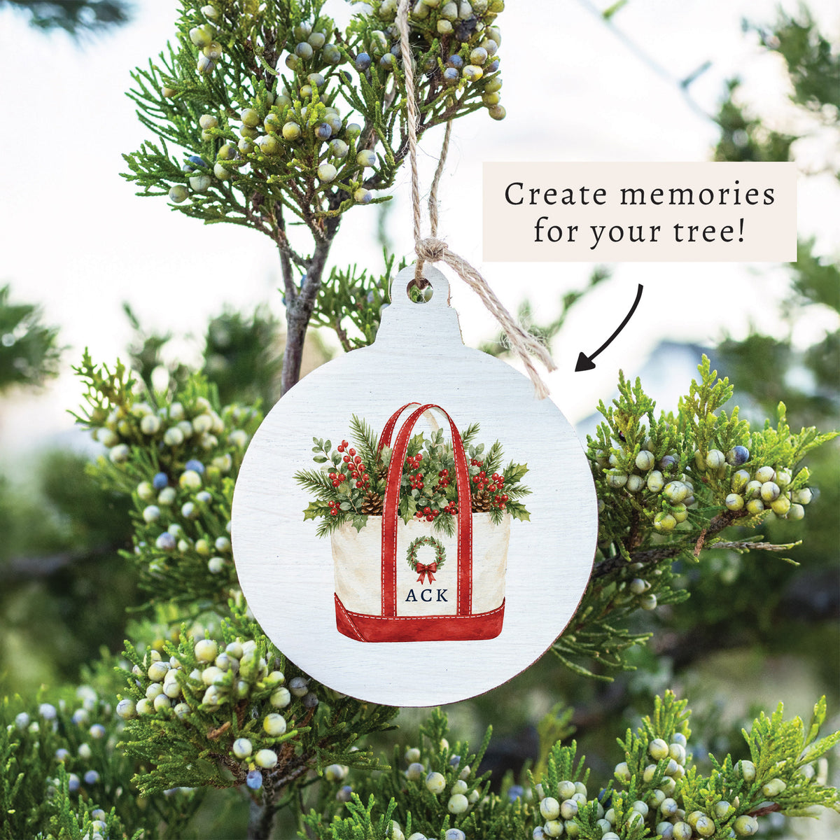 Christmas Boat Tote Personalized Ornament
